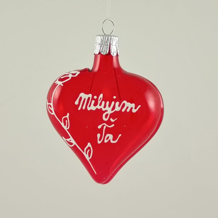 Valentýnské srdíčko červené, matné