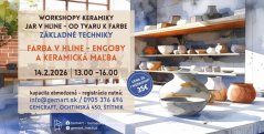 Workshop keramiky ZÁKLADNÍ TECHNIKY - Barva v hlíně, 14.2.2026