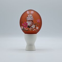 Karácsonyi tojás – Nyuszi piros háttéren