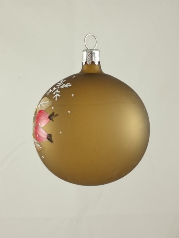 Vtáčik 8 – Straka obyčajná, ručne maľovaná guľa, 7 cm