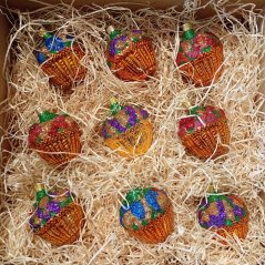 Sada sklenených vianočných ozdôb