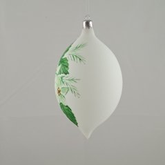 Ručně malovaná skleněná ozdoba „Sněhová kapka“