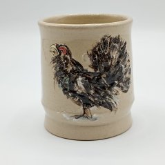 Ručně vyráběný keramický hrnek – motiv kohouta
