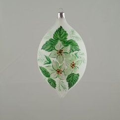 Ručně malovaná skleněná ozdoba „Sněhová kapka“