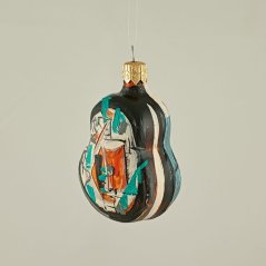 Vianočná ozdoba – umelecká gitara s motívom