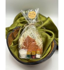 Kreativní sada pro domácí kutily – keramické vánoční ozdoby na zdobení (terakotový / lehký „sněhový“ reliéf)