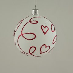 Valentínska fehér gömb, matt