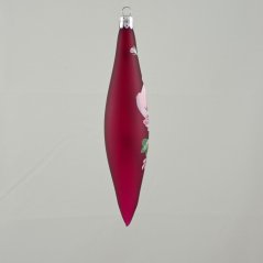 Ručně malovaná skleněná špička „Burgundská flóra“
