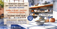 Workshop keramiky ZÁKLADNÍ TECHNIKY - Barva v hlíně, 14.2.2026