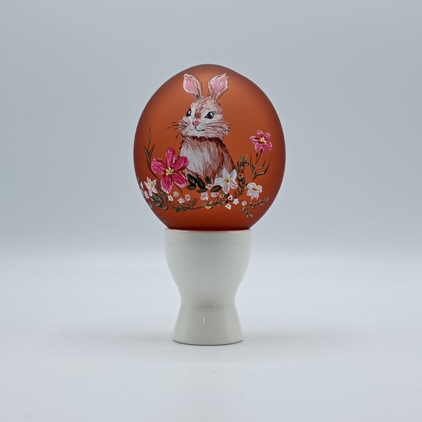 Karácsonyi tojás – Nyuszi piros háttéren