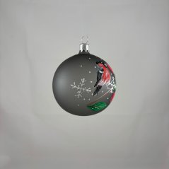 Vtáčik 3 – Hýľ obyčajný, ručne maľovaná guľa, 7 cm