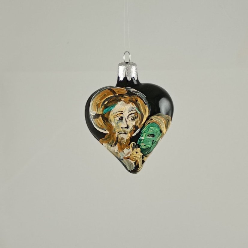 Čierne srdce Ježiš a Judáš výjav kostol Ochtiná