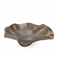 Keramická mísa s kovovým efektem – organický tvar