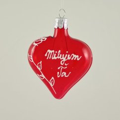 Valentýnské srdíčko červené, matné