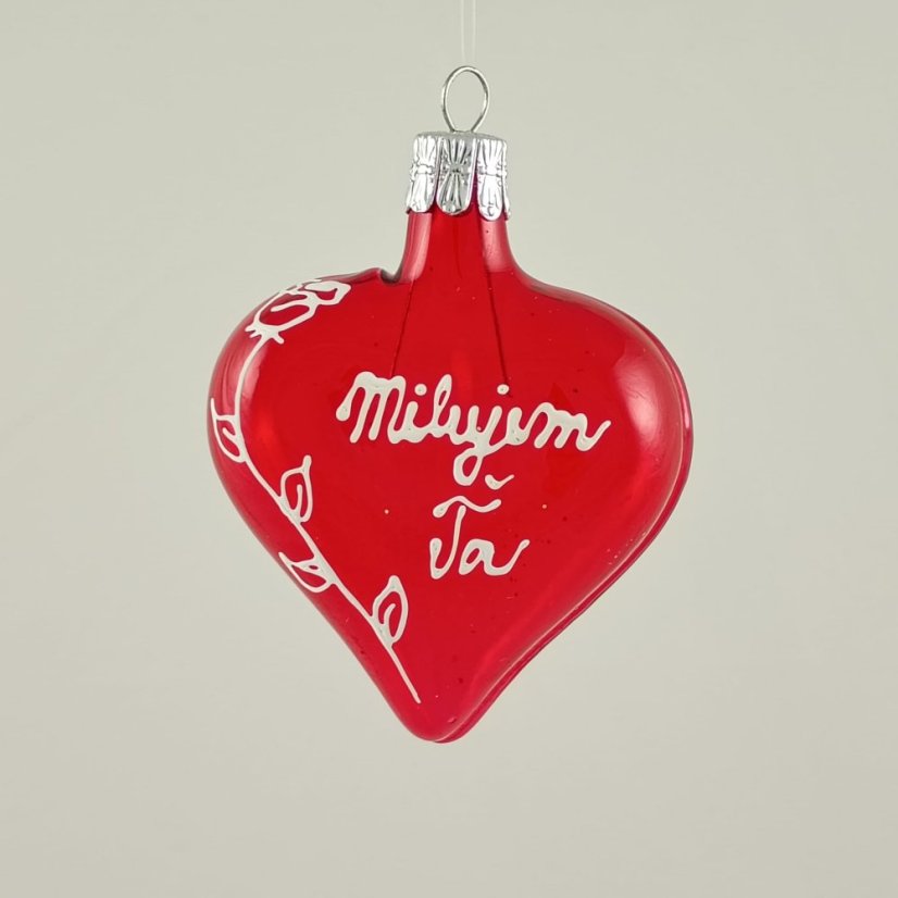Valentýnské srdíčko červené, matné