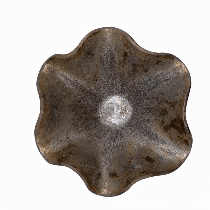 Keramická mísa s kovovým efektem – organický tvar