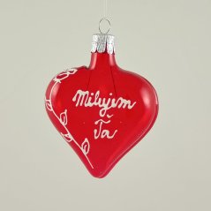 Valentýnské srdíčko červené, matné