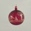 Kézzel fújt karácsonyi gömb falusi / táj mintával