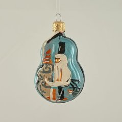 Vianočná ozdoba – umelecká gitara s motívom