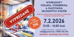 Workshop foukání, stříbření a malování skla 7.2.2026