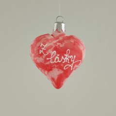 Srdce „Z lásky“ – ručně malovaná vánoční ozdoba