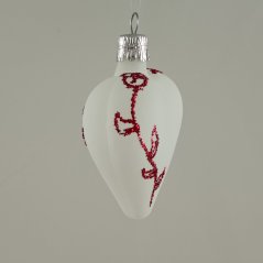 Valentin napi fehér, matt szív