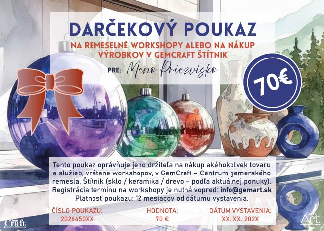 Dárkový poukaz 70 eur Dárkový poukaz 70 eur