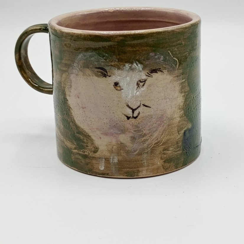 Kerámia bögre bárány motívummal