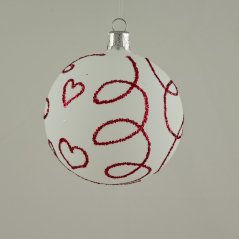 Valentínska fehér gömb, matt