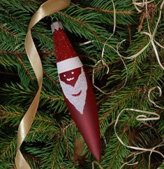 Kézzel fújt karácsonyi rakéta mintával