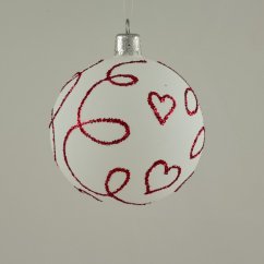 Valentýnská bílá koule, matná