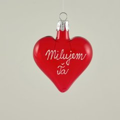 Valentýnské srdíčko červené, matné