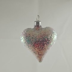 Srdce z formy – celé trblietavé, cca 6 cm