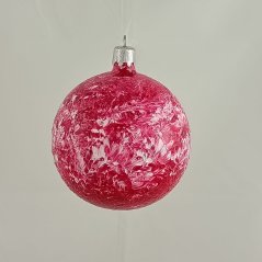 Ručne fúkaná vianočná gul'a so vzorom