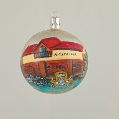 Ručně malovaná skleněná koule - „Nostalgie s veterány“