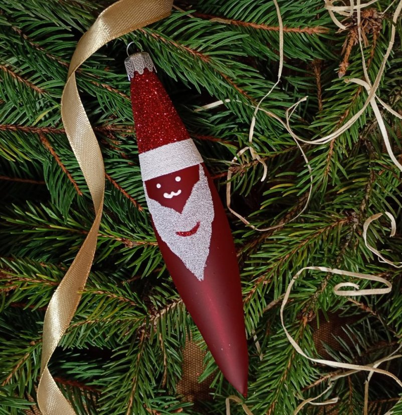 Kézzel fújt karácsonyi rakéta mintával