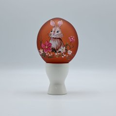 Vánoční vajíčko – Zajíček na červeném pozadí