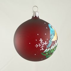 Vtáčik 11 – Brhlík obyčajný, ručne maľovaná guľa, 7 cm