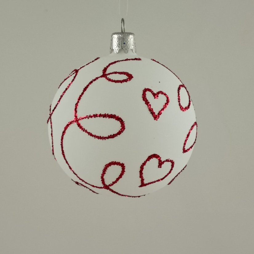 Valentýnská bílá koule, matná