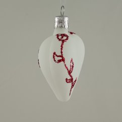 Bílé valentýnské srdíčko, matné