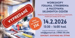 Workshop foukání, stříbření a malování skla 21.2.2026