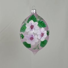 Ručně malovaná skleněná ozdoba „Levandulový květ“