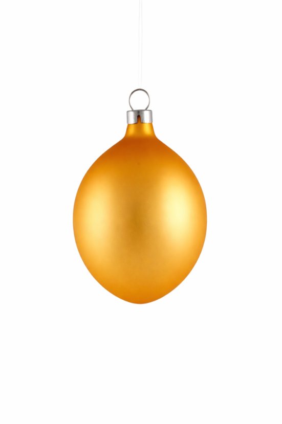 Vianočná ozdoba v tvare olivy – zlatý lesk