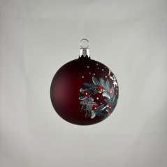 Vtáčik 4 – Dudok chochlatý, ručne maľovaná guľa, 7 cm