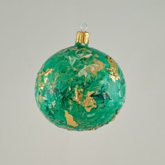 Ručně malovaná koule – zlatý mramor