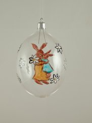 Objatie lásky/Ručne maľovaná sklenená ozdoba – 9 x 7 cm