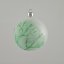 Matná skleněná vánoční koule s ručně malovaným zeleným zimním motivem - efekt námrazy (1 ks)