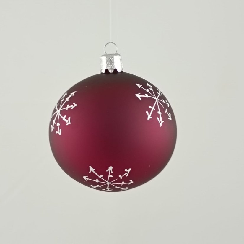 Matt üveg gömb „Burgundi pehely“