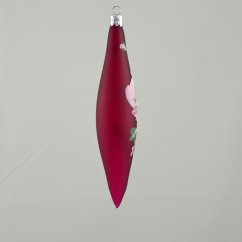 Ručně malovaná skleněná špička „Burgundská flóra“