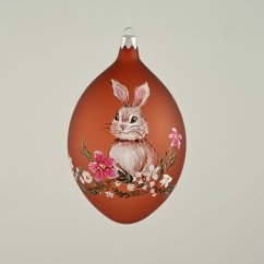 Karácsonyi tojás – Nyuszi piros háttéren